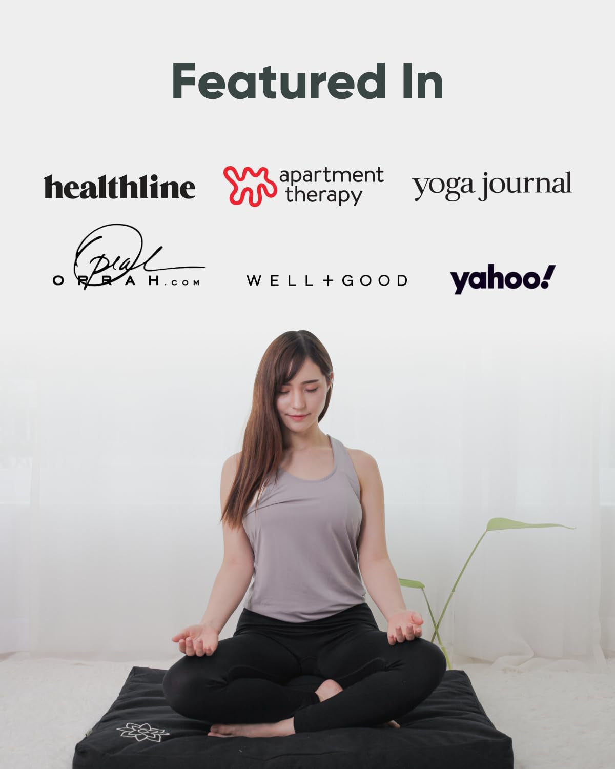 Mindful & Modern Zabuton Meditation Mat - Cotton Filled Yoga and Meditation Pad - Zabuton Meditation Cushion for Kneeling and Sitting Support - Large Rectangular Sitting Floor Pillow for Bench or Zafu