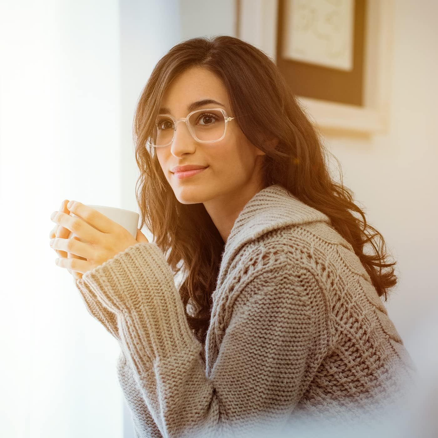 Computer Blue Light Blocking Glasses Square anti Eye Strain/Uv/Glare Blue Light Filter Gaming Eyeglasses for Women Men