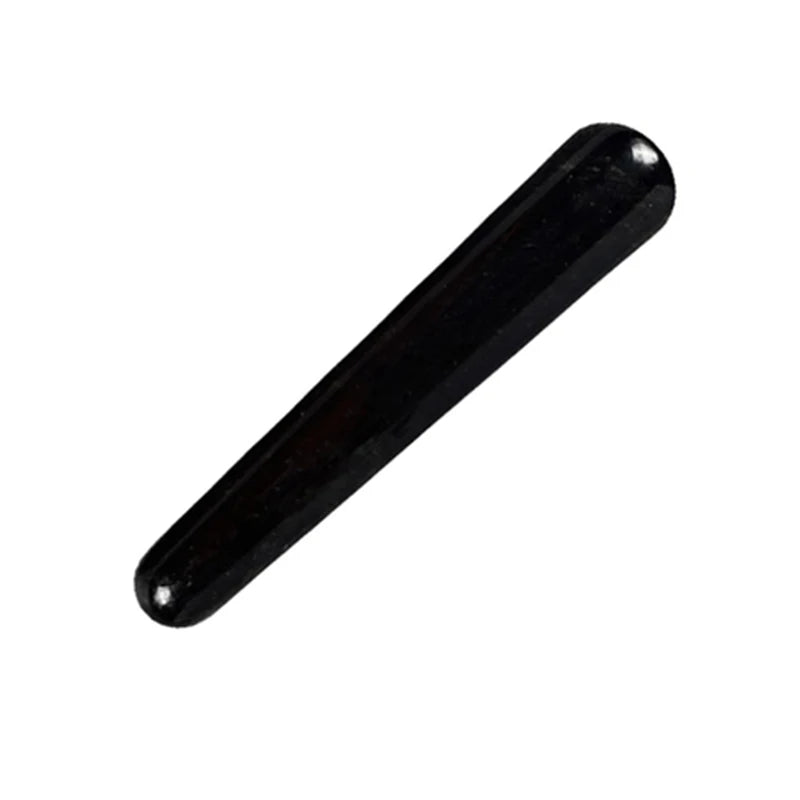 1Pcs Obsidian Jade Roller Gua Sha Natural Jade Scraper Black Gouache Guasha Yoni Egg Massagers for Face Lift Spa Anti-Aging Tool