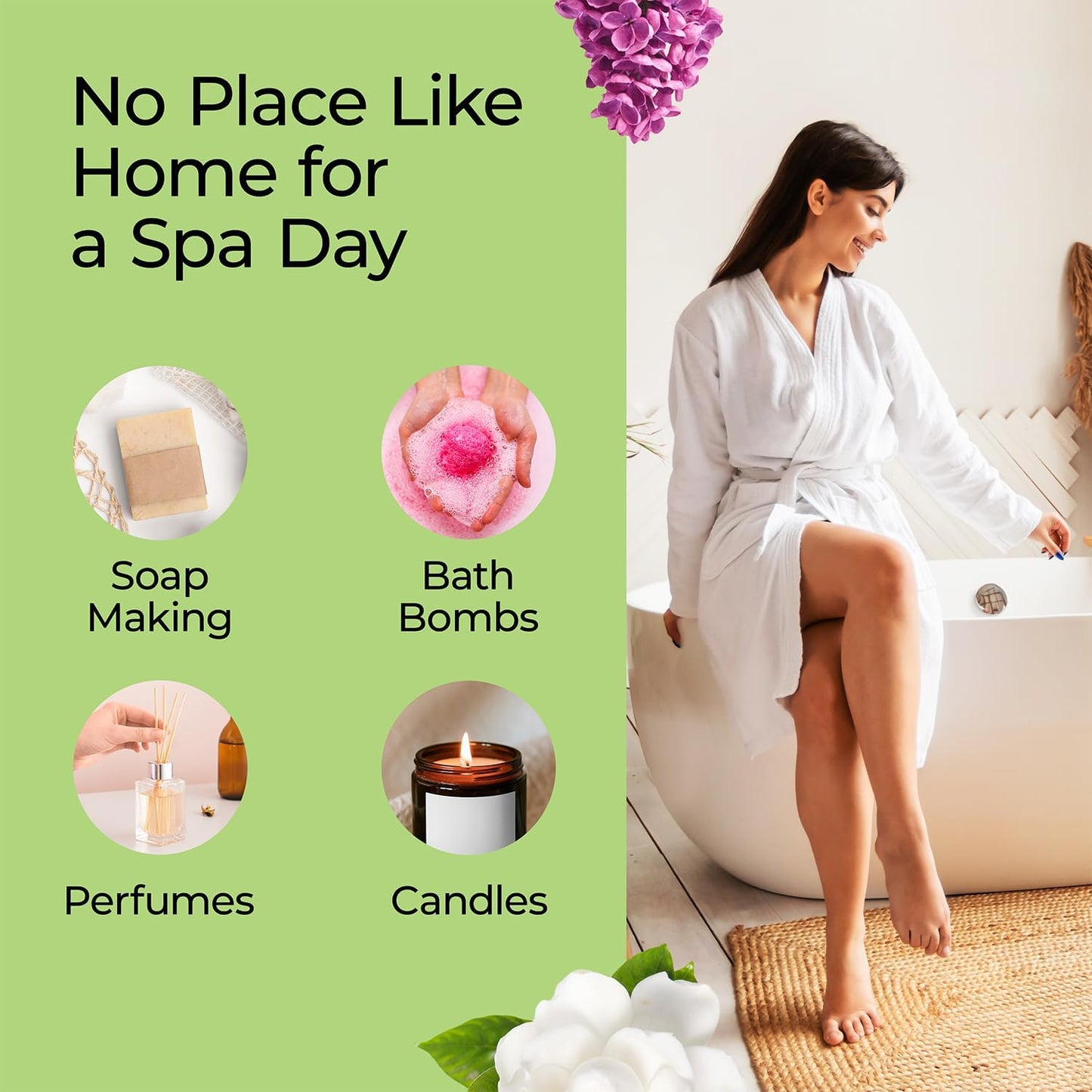 Oil Set – 6-Pack Floral Aromatherapy – Gardenia, Honeysuckle, Jasmine, Lilac, Magnolia, Spa – for Candles, Soaps, Perfume, Diffuser, Home Care