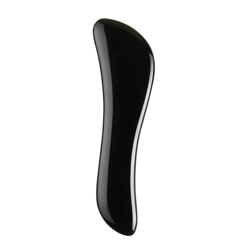 1Pcs Obsidian Jade Roller Gua Sha Natural Jade Scraper Black Gouache Guasha Yoni Egg Massagers for Face Lift Spa Anti-Aging Tool