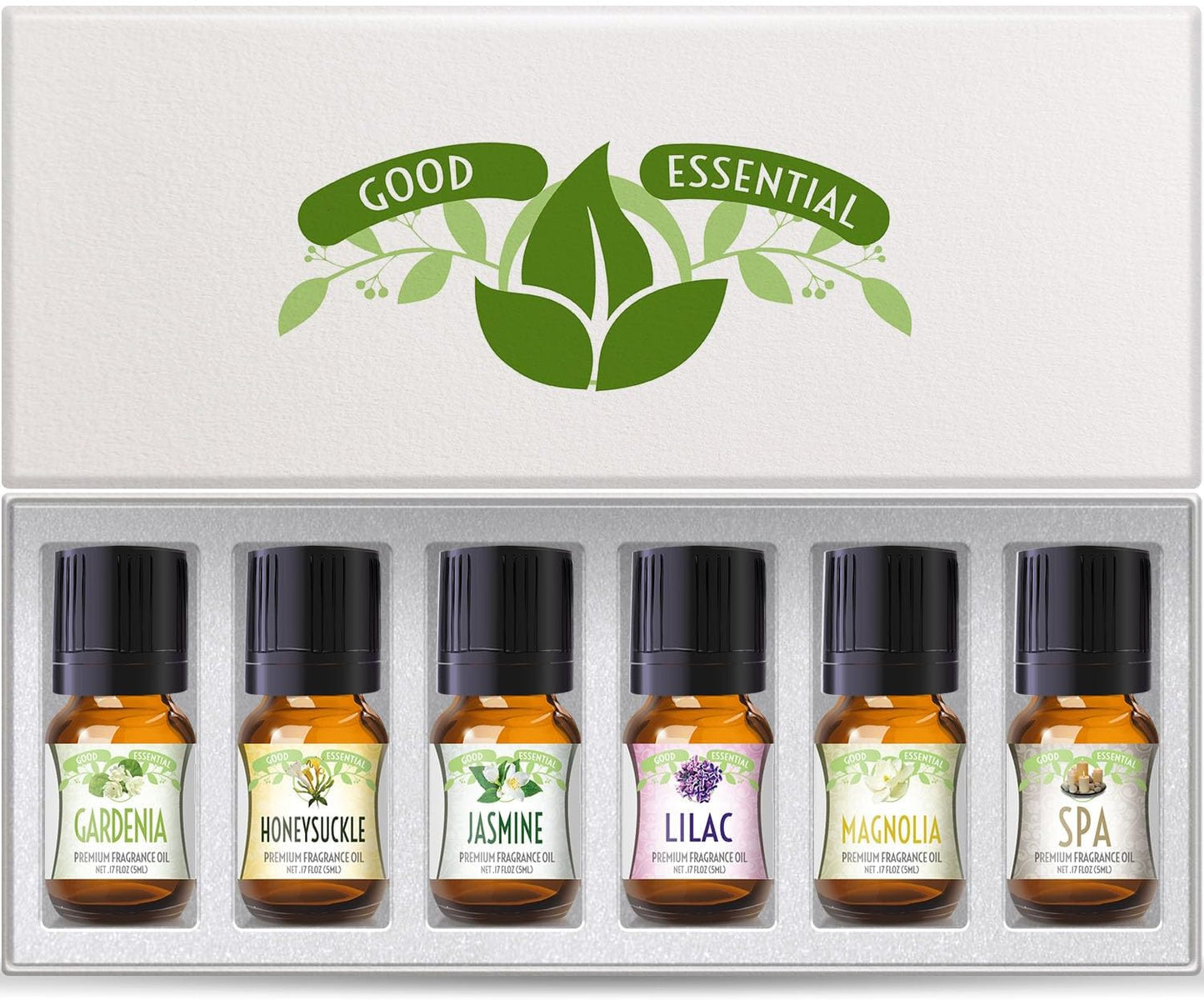Oil Set – 6-Pack Floral Aromatherapy – Gardenia, Honeysuckle, Jasmine, Lilac, Magnolia, Spa – for Candles, Soaps, Perfume, Diffuser, Home Care