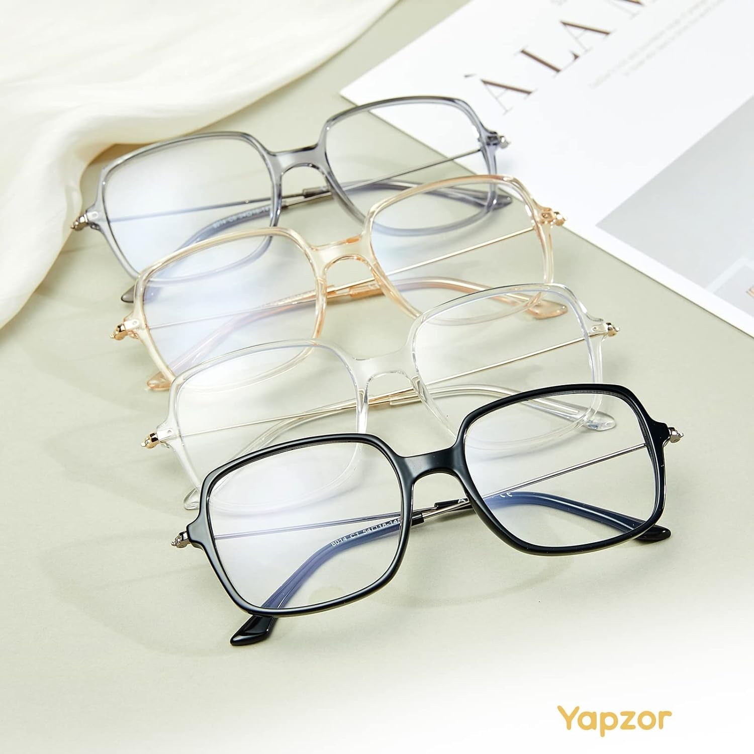 Computer Blue Light Blocking Glasses Square anti Eye Strain/Uv/Glare Blue Light Filter Gaming Eyeglasses for Women Men