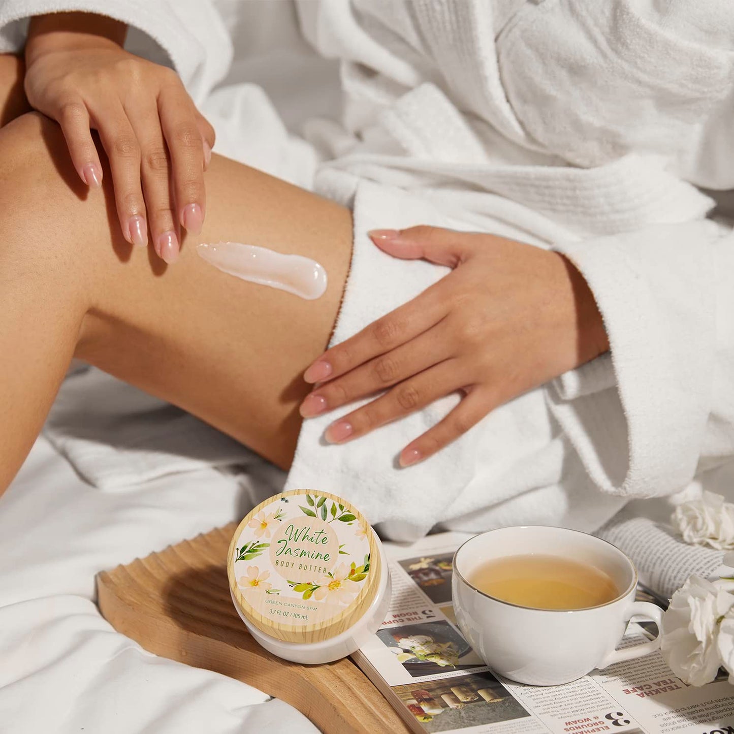 Gifts Basket for Women, 12Pcs Jasmine Home Spa Gift Kits, Relaxing Self Care Gifts Set, Graduation Birthday Anniversary Best Friends Wedding Gift Baskets for Her