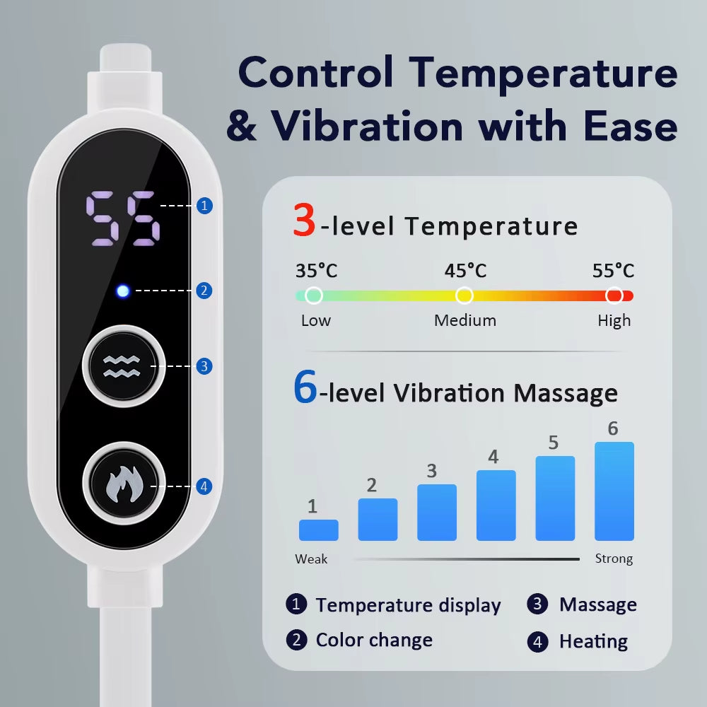 USB Charging Heated Eyemask Vibration Massage for Dry Eyes Relieve Eye Fatigue Warmth Sleep Shading Office Home Travel Eye Mask