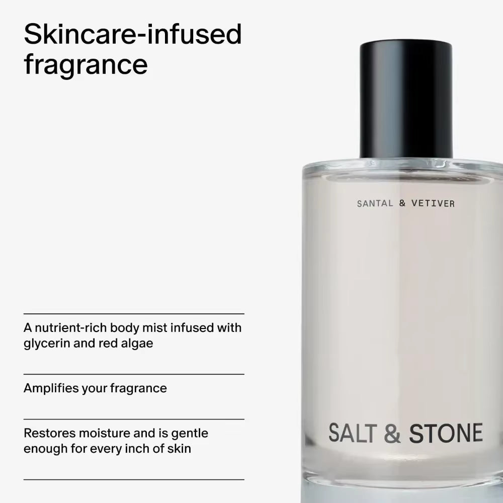 Salt & Stone Body Mist Perfume Fragrance 3.4 Fl Oz Perfume High Quality Brand Perfume for Men for Women Holiday Gifts