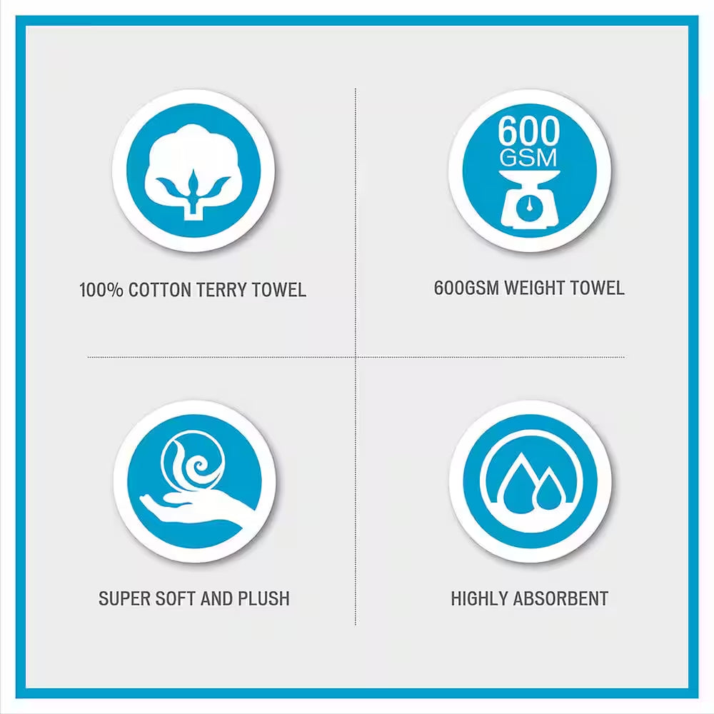 Belle 6-Piece Red Embroidered Jacquard Cotton Bath Towel Set